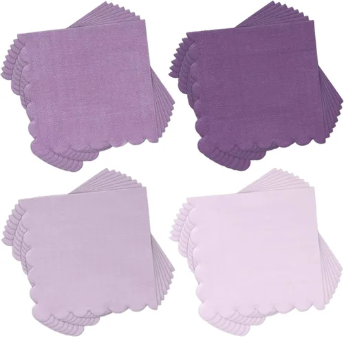 Miniatura 13 de Whaline Paquete de 200 servilletas de cóctel de color verde salvia, servilletas de papel de color degradado verde salvia con bordes festoneados