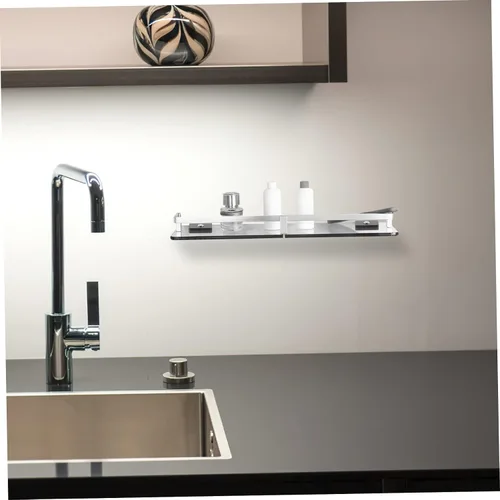 Miniatura 2 de Uonlytech Abrazadera para estantería, 8 piezas, soportes de estante de vidrio, fácil de instalar