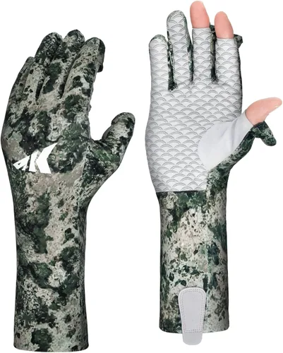 Miniatura 8 de KastKing La Sal Pro - Guantes de pesca de dedo completo, protección solar UPF 50+ con diseño convertible, microfibra ultraligera, comodidad ultra