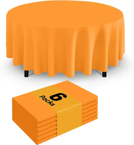Miniatura 128 de Smiry - Juego de 6 manteles desechables, 54 x 78 pulgadas, manteles impermeables rectangulares para fiestas, cubierta de mesa de plástico