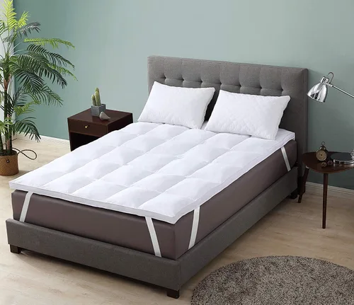 Miniatura 2 de Home Sweet Home - Cubrecolchón de 2 pulgadas, hipoalergénico, relleno alternativo de plumón de 35.27 oz (tamaño King)