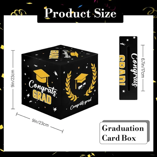 Miniatura 3 de Caja de tarjetas de graduación, decoraciones de fiesta de graduación 2026, cajas de tarjetas para graduación 2026, soporte para caja de graduación