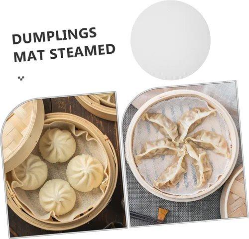 Miniatura 3 de ABOOFAN 6 almohadillas de silicona para vapor, redonda, antiadherente, malla de hornear reutilizable para bollos al vapor y diámetro de dim sum