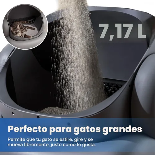 Miniatura 5 de Neakasa M1 Plus - Caja de arena para gatos autolimpiante con tapa abierta, caja de arena automática para gatos con control por APP, eliminación