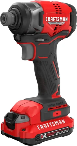 Miniatura 2 de CRAFTSMAN Destornillador de impacto inalámbrico V20, 1/4 de pulgada, batería y cargador incluidos (CMCF813C2)