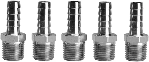 Miniatura 5 de Beduan Acero Inoxidable 1" Púa de Manguera a 1" Macho NPT para Ajuste de Elaboración Casera de Agua y Aire