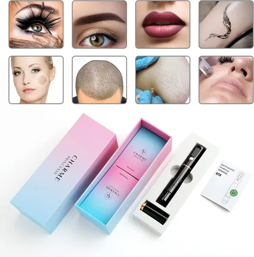 Miniatura 6 de Charme Princesse Máquina de maquillaje permanente Tatuaje Pluma de cejas Maquillaje Rotary Machine Pen con 2 baterías, 5 agujas de cartucho