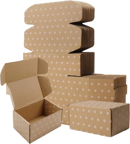 Miniatura 12 de BIOBROWN Cajas de cartón corrugado de 6 x 4 x 3 pulgadas, paquete de 50 cajas pequeñas para embalaje, cajas de envío para pequeñas empresas, negras