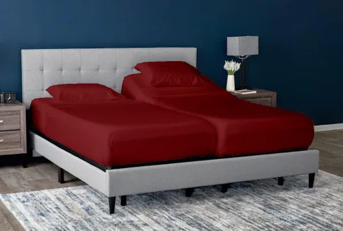 Cottingon Juego de 5 sábanas divididas tamaño King para camas ajustables, juegos de ropa de cama 100% microfibra cepillada para camas de número de