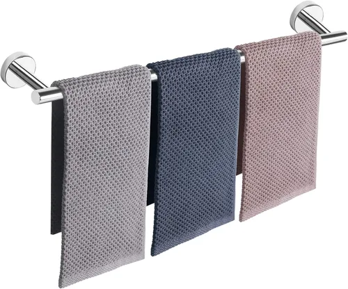 Miniatura 40 de NearMoon - Barra para toallas de baño, soporte de toalla de ducha de acero inoxidable grueso para baño, montado en la pared, longitud total de 12