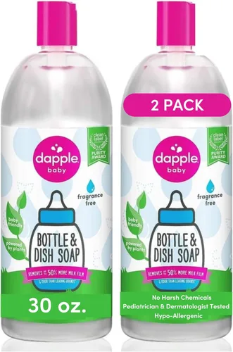 Miniatura 19 de Repuesto para líquido para lavar platos y botellas de bebé Dapple, sin fragancia, 34 onzas líquidas, DP-035B, 2