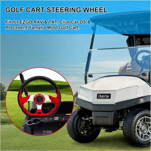 Miniatura 2 de Volante para carrito de golf compatible con EZGO RXV & TXT, Club Car DS, Club Car Precedent, Yamaha, la mayoría de los carritos de golf