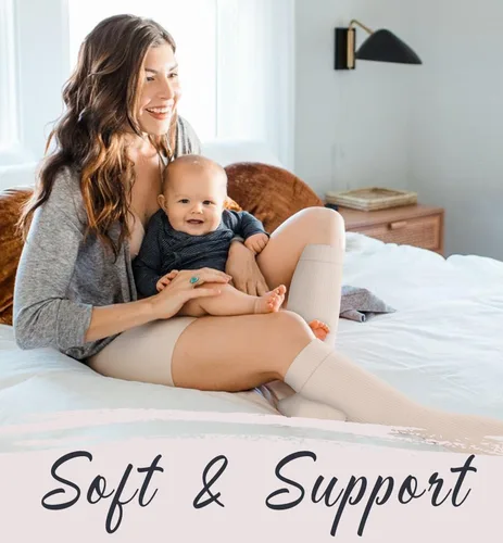 Miniatura 3 de COOLOVER 4 pares de calcetines de compresión para mujeres y hombres, el mejor apoyo para circulación, correr, atletismo, enfermería, viajes, embarazo