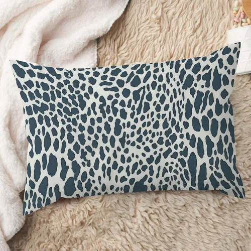 Miniatura 45 de ArogGeld Funda de almohada lumbar, estampado de guepardo verde, leopardo, estampado de leopardo, manchas de animales, almohada decorativa verde, A-17