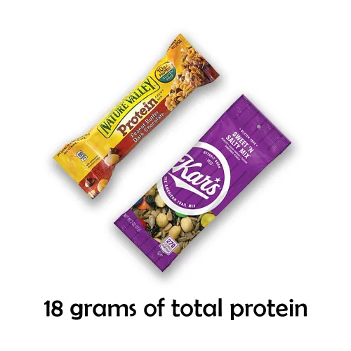 Miniatura 4 de Aperitivos altos en proteínas para adultos y niños - Paquete surtido de 8 piezas - 84 gramos de proteína - Sin gluten - Frutos secos, palitos