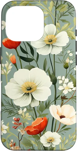 Miniatura 20 de Sage Green Flower Wildflower Pattern Floral Case for iPhone 17