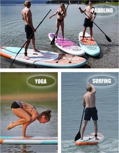 Miniatura 7 de Inflatable Stand Up Paddle Board for Youth and Adults – Wide Sup with Premium Accessories, Blow Up Paddleboard for Surfing, Fishing, Yoga & More