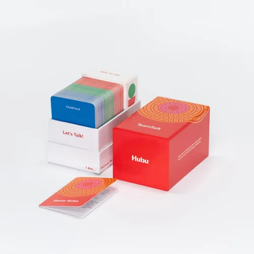 Hubu Juego TeamTalk: Barajas de cartas para rompehielos, Team Building, Reuniones de equipo, Offsites y 1:1s (Inglés 2023)