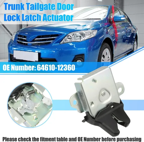 Miniatura 2 de X AUTOHAUX Pestillo de la puerta trasera del coche Actuador de la cerradura de la puerta del maletero trasero 64610-12360 para Toyota Corolla E12