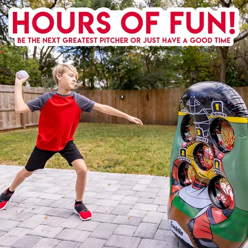 Miniatura 4 de Franklin Sports Juego Inflable de Lanzamiento de Objetivo para Niños - Juego Mini de Lanzamiento - Juego de Juguete Portátil para Interiores