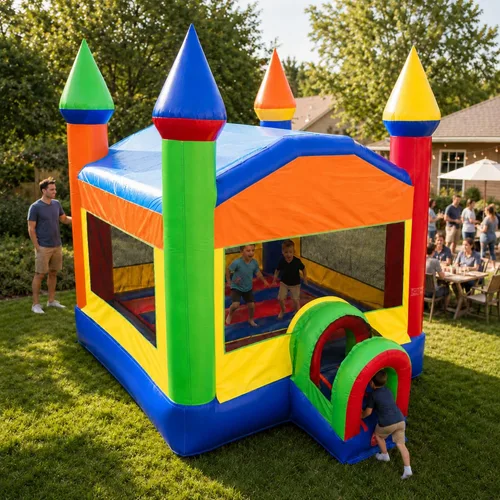 Miniatura 10 de TentandTable Casa inflable para niños de 5 a 12 años, castillo animoso de grado comercial para adultos, casa de salto, incluye soplador de aire