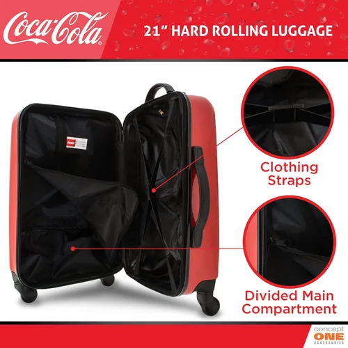 Miniatura 4 de Concept One Coca Cola - Maleta con ruedas de 21 pulgadas, color rojo