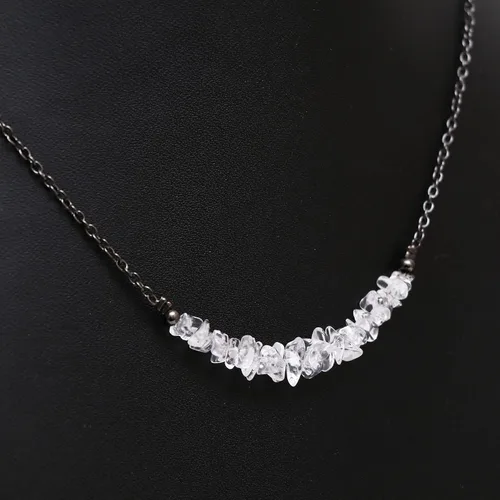 Miniatura 29 de Gempires - Collar de barra de chips naturales, cristales curativos de energía, regalo de cumpleaños, regalo para ella, joyería de piedras preciosas