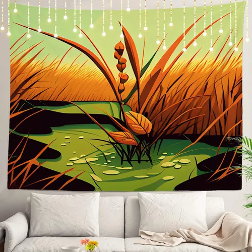 Miniatura 29 de Shrahala Tapiz de pared de hojas de arce otoñal, hojas rojas llameantes, fondo negro, tapiz grande para colgar en la pared, tapiz decorativo