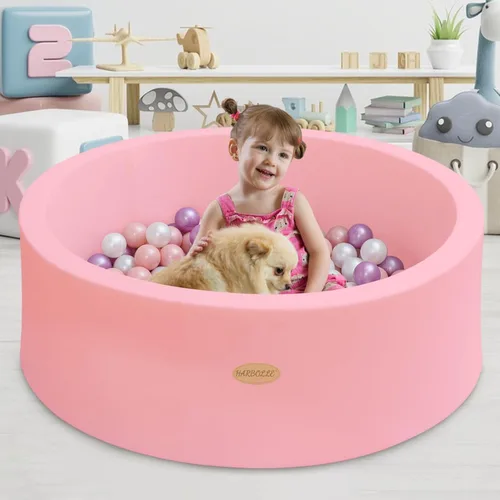 Miniatura 8 de HARBOLLE Pelotas redondas suaves de espuma viscoelástica de 35.4 pulgadas, no incluidas, corralito para interiores y exteriores, para bebés y niños