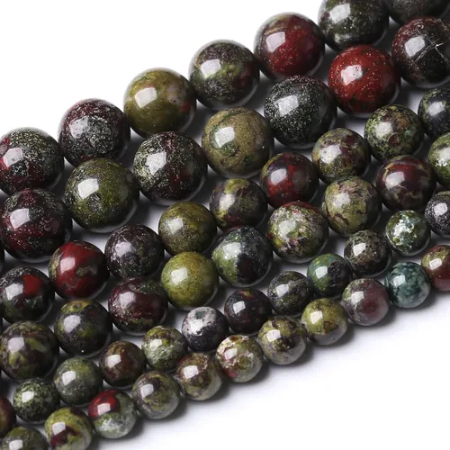 Miniatura 34 de 36 PIEZAS Cuentas de Malaquita Roja de 10 MM, Cuentas Redondas Sueltas de Gema Natural para Hacer Joyería 38 cm