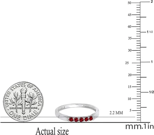Miniatura 21 de Dazzlingrock Collection Anillo de boda redondo de 5 piedras preciosas o diamantes para mujer en oro macizo de 10 K/14 K/18 K