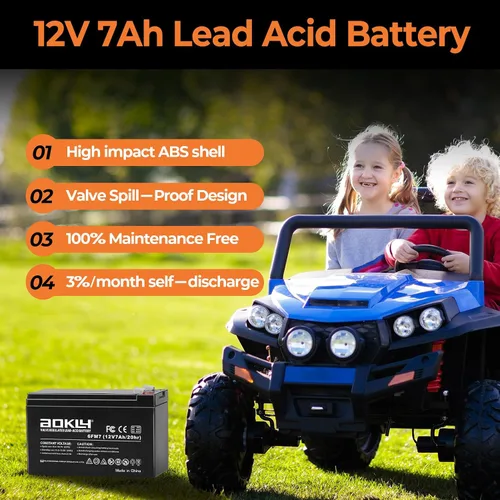 Miniatura 6 de Batería de repuesto de 12 V 7 Ah 6fm7 Batería de plomo ácido sellada recargable SLA AGM fuente de alimentación sin mantenimiento, tamaño 5.94 x 2.56