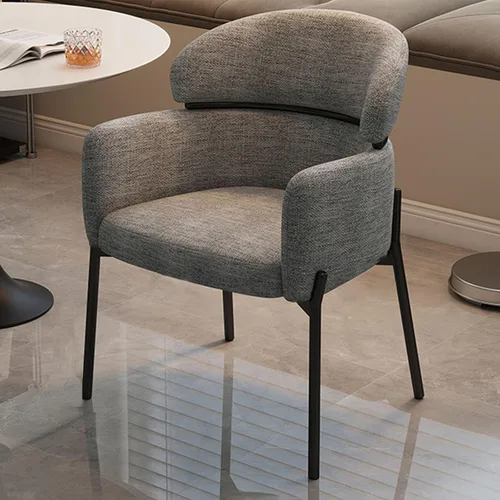 Miniatura 15 de Sillas de cocina de comedor con lino de algodón, juego de sillas de comedor con cojines, silla de sala de estar con almohadilla antideslizante