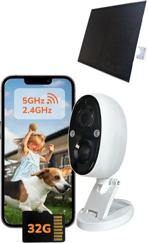 Miniatura 10 de SensForge Cámara de batería de 2.5K para interiores y exteriores, WiFi de doble banda, detección gratuita de inteligencia artificial humana