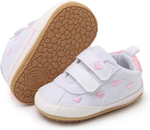 SOFMUO Zapatos deportivos para bebés, niños y niñas, de piel sintética, antideslizantes, suela de goma suave, botines de vestir para niños pequeños