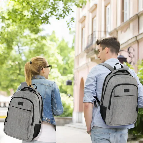 Miniatura 2 de MATEIN - Mochila de viaje para laptop, mochila empresarial antirrobo, delgada, resistente, puerto de carga USB, impermeable, para universidad o Gris