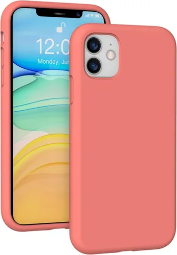 Miniatura 85 de Funda de silicona líquida compatible con iPhone 11 (6.1 pulgadas), cubierta de goma de gel de protección completa con forro de microfibra suave
