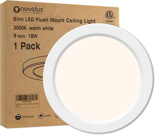 Miniatura 32 de Lámpara de techo de montaje empotrado de 5 pulgadas, regulable, luz de techo LED blanca de 5000 K, lámpara de techo redonda ultrafina para 2-Blanco