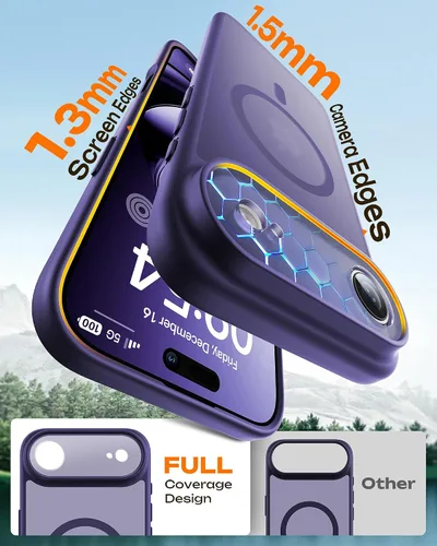 Miniatura 780 de TOCOL Funda para iPhone 11, compatible con Magsafe, protección completa de cámara, imanes integrados, protección contra caídas, funda translúcida