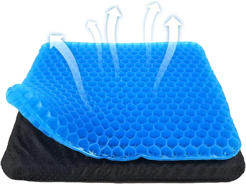 Miniatura 8 de Yimiyaa Cojín de Gel para Asiento, Cojín de Gel Grueso Doble en Forma de Huevo para Alivio del Dolor por Presión, Almohadillas Transpirables