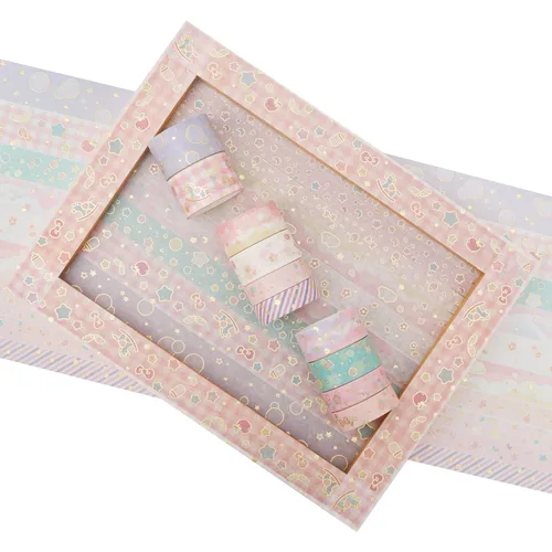 Miniatura 3 de Creative Washi Tape Set - Juego de 10 rollos de cinta adhesiva decorativa con impresión de lámina dorada para artes, manualidades DIY, diarios