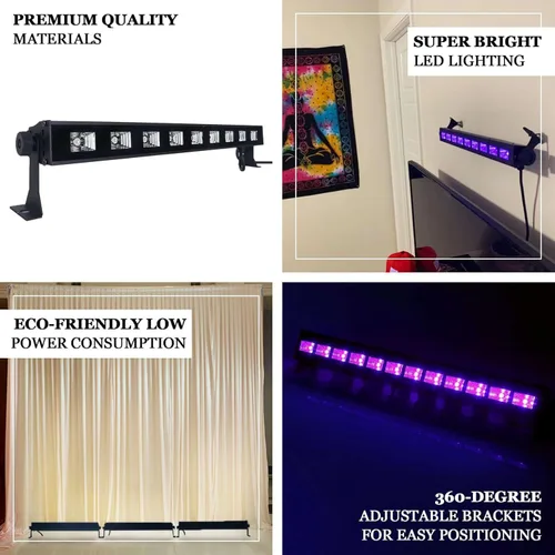 Miniatura 3 de Efavormart - Barra de luz LED para lavadora de pared de 27 W, 9 LED de alto rendimiento con soporte ajustable de 360° para decoración de fondo