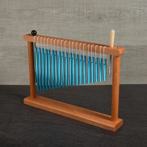 Miniatura 5 de Campana de Viento de Mesa de 20 Tonos, Campanilla, Instrumento de Percusión Musical con Mazo, Azul
