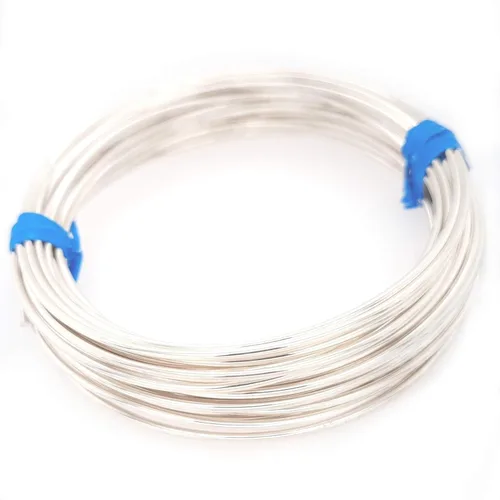 Miniatura 6 de CRAFT WIRE Calibre 18, alambre de plata de ley 925 (redondo), mitad duro, fabricado en Estados Unidos, 5 pies