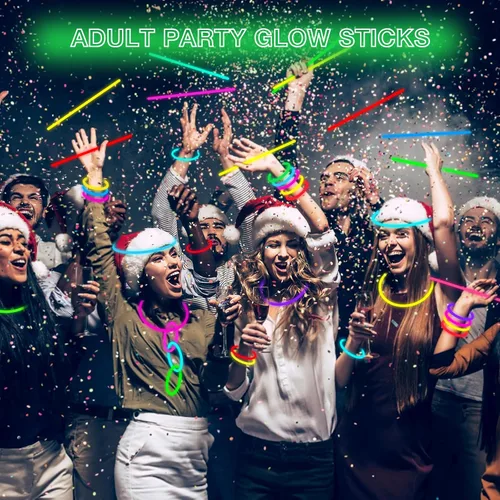 Miniatura 3 de JICUICUI Palos Brillantes Ultra Luminosos de Halloween - Paquete de Fiesta 500PRO con Conectores para Navidad, Cumpleaños de Neón y Festividades