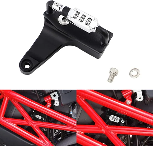 Miniatura 8 de GUAIMI Bloqueo de casco de motocicleta Cerradura de seguridad antirrobo para Ducati Monster 696/796 todos los años Montser 1100 2009-2010