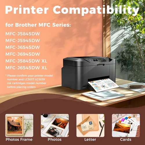 Miniatura 4 de Miss Deer LC3037 - Cartuchos de tinta de alto rendimiento compatibles para Brother LC3037XXL LC-3037 XXL LC3037BK para MFC-J6945DW MFC-J6545DW