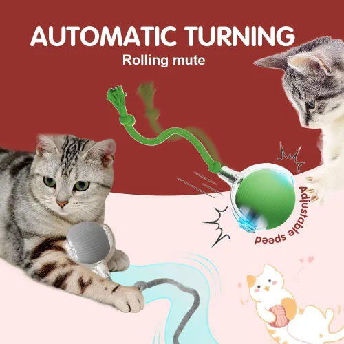 Miniatura 5 de 2026 - Juguetes interactivos para gatos de interior, juguetes para gatitos que alivian el aburrimiento en gatos de interior (rojo, verde y gris)