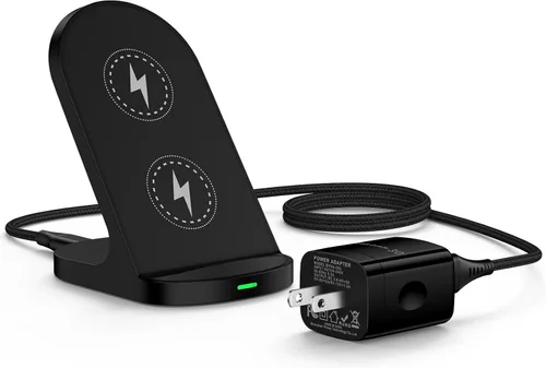 Cargador inalámbrico Samsung con soporte de carga rápida, cargador de teléfono inalámbrico para estación de carga Android Galaxy S26 Ultra S25 FE