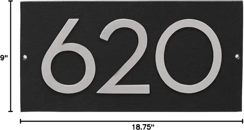 Miniatura 9 de Montague Metal Products Placa de dirección horizontal de 6 pulgadas flotante con números de casa, aluminio, fácil de instalar, horizontal, 3 dígitos